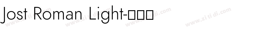 Jost Roman Light字体转换